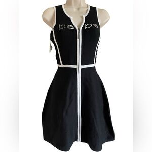 Pre Chand logo contraste Black and White Dress